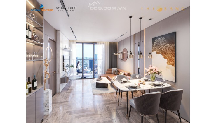 Sở hữu căn hộ 2PN tầng 22 The Sang Residence 82,6m2 ngay biển Mỹ Khê, sổ đỏ trọn đời